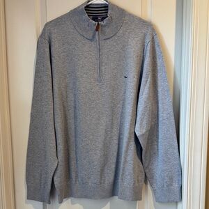 Vineyard Vines Men's Light Gray Zip-Up Sweater